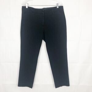 Worthington High-Rise Black Ankle Pants Size 12 Career Workwear Casual
